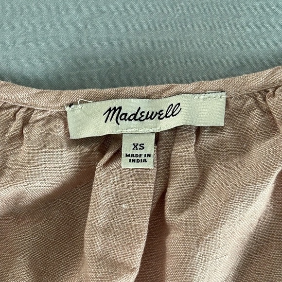 Madewell Lorelei Linen Blend Tiered Mini Dress Sz XS - Picture 7 of 12